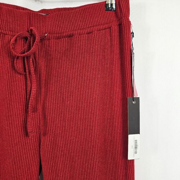 NWT Carbon38 Brushed Ribbed Flare Pants in Rum Wine - Size M - Picture 4 of 12